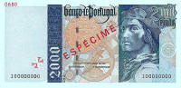 2000 Escudos banknote.